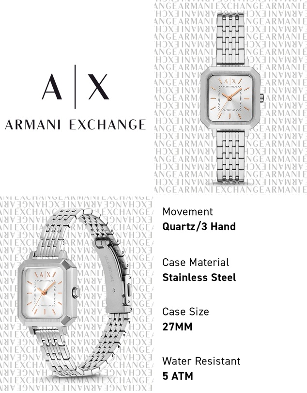 Armani Exchange - Silver Tone Analogue Watch