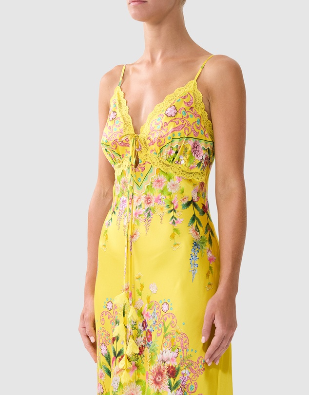 Camilla - Bias Slip Dress With Lace Edge Detail