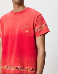 Found - Embroidered Flower Border Tee