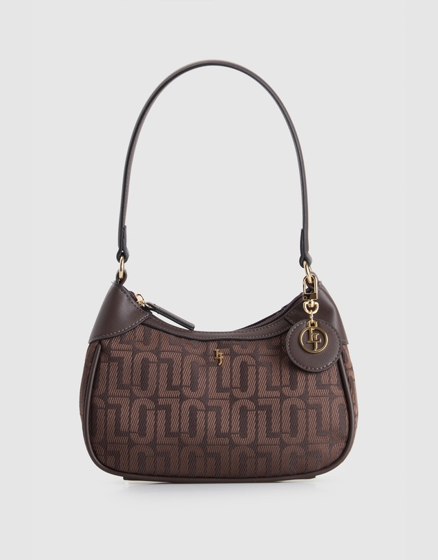 Laura Jones - Logo Jacquard Shoulder Bag