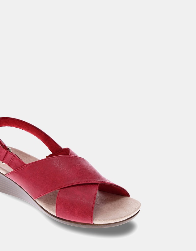 Vionic - McKenna Wedge Sandal - Red