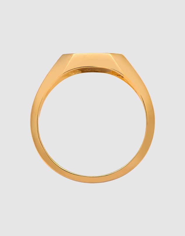 Kuzzoi - ICONIC EXCLUSIVE - Enamel Signet Ring in Gold-Plated 925 Sterling Silver