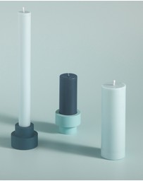 porter green - escc small pillar candle soy-blend unscented candles