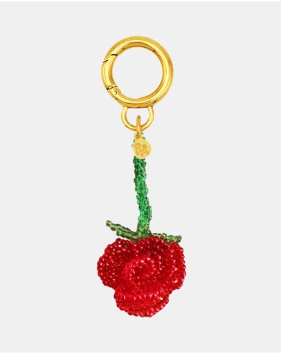 Petit Moments - Beaded Rosette Keychain