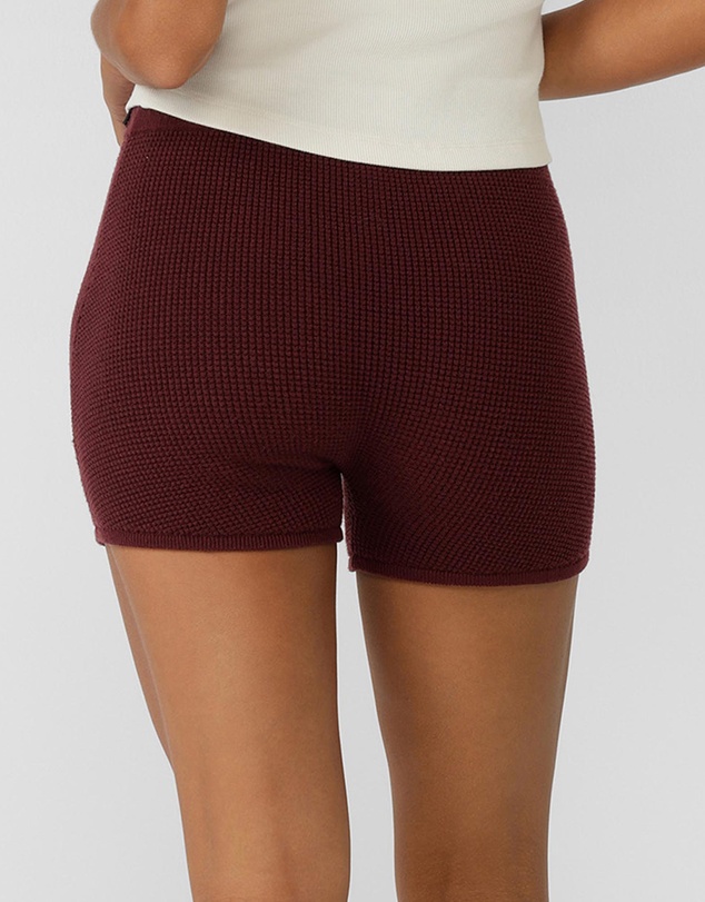 Lorna Jane - Take It Easy Waffle Knit 7cm Cheeky Shorts
