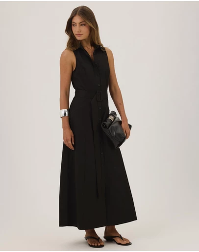 Atmos&Here - Ally Sleeveless Maxi Dress with Belt