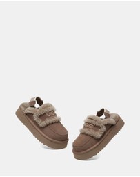 EVERAU - Australian Shepherd Ugg Rilee Platform Cow Suede Upper House Shoes