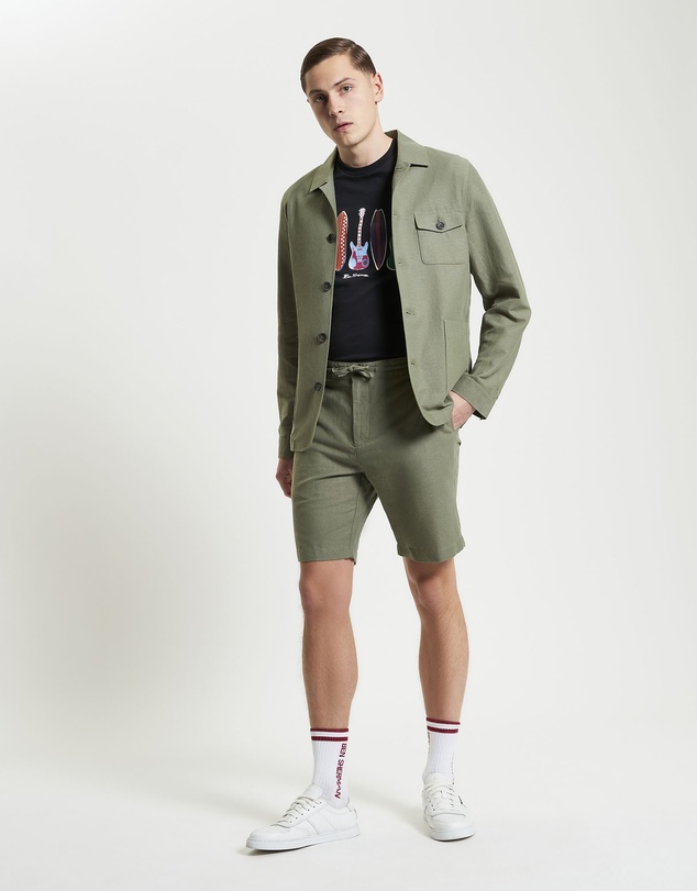Ben Sherman - Linen Cotton Drawcord Short