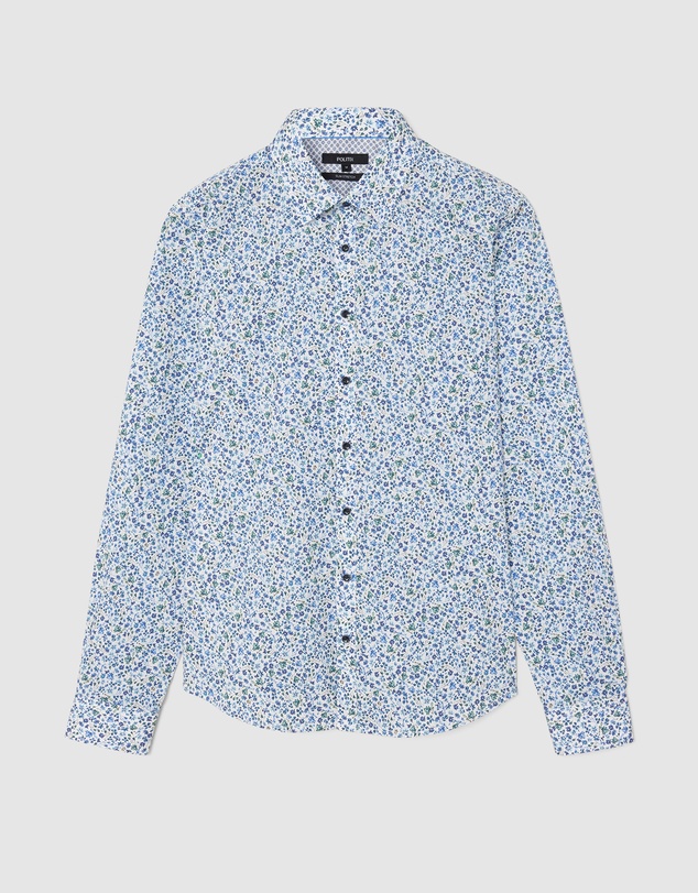 Politix - Textured Floral Long Sleeve Shirt