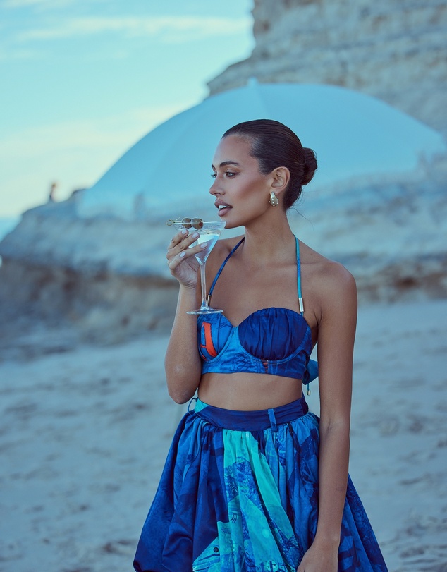CATHERINE FERRARO - Arielle Halter Crop Top