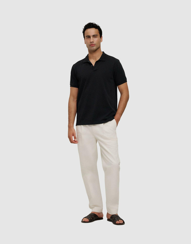 Trenery - Pique Monogram Short Sleeve Polo