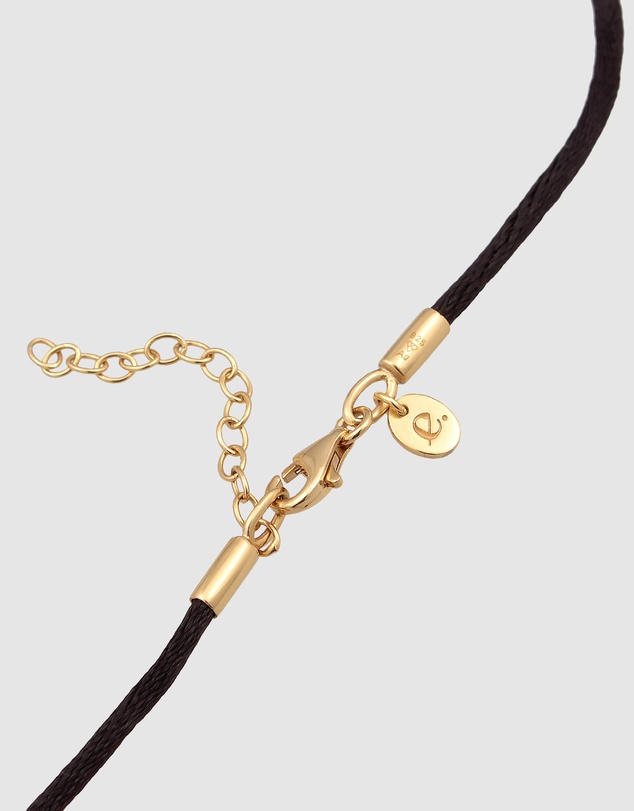 Elli Jewelry - Necklace Choker Drop Pendant Satin With Quartz Pink In 925 Sterling Silver Gold Plated