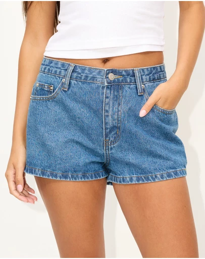 Dazie - Fragola Low Rise Denim Shorts