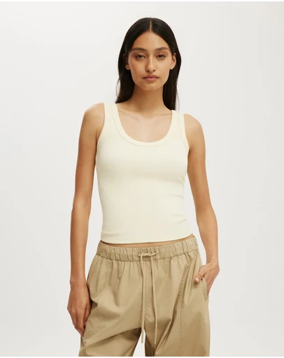 Cotton On - Blake Rib Scoop Tank