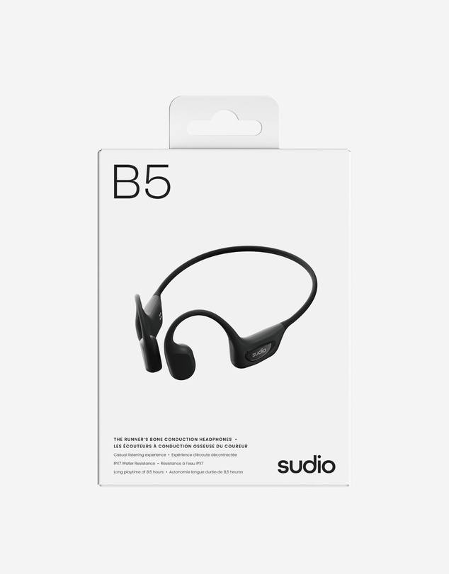 Sudio - B5 - Bone Conduction Headphones True Wireless Bluetooth Headphones/Earbuds