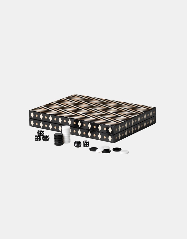 Printworks - Classic Games Backgammon Lacquered Black