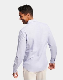 Brooksfield - TEXTURED LONG SLEEVE CASUAL SHIRT