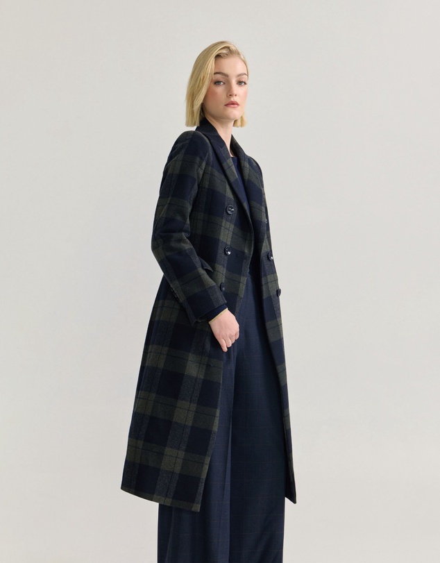 Oxford - Lily Checked Wool Coat