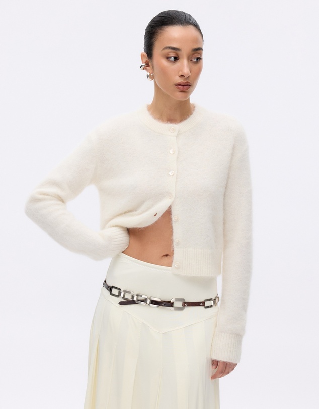 Revibe - Repaired Minima Esenciales Halen Alpaca Wool Blend Cardigan - AU 8