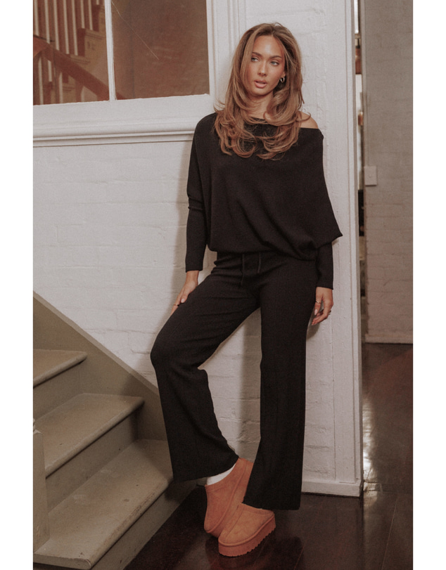 Petal & Pup - Sheena Dolman Sleeve Pant Set - Black