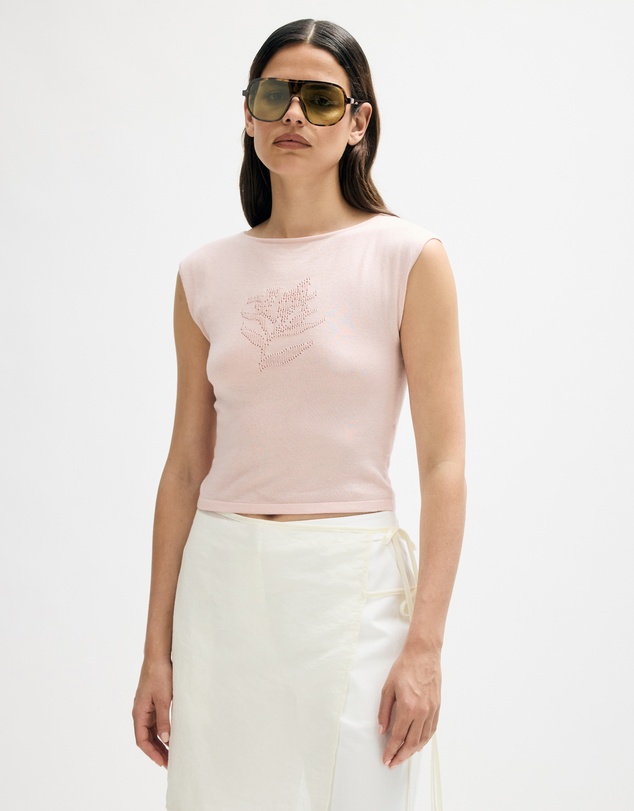 Minima Esenciales - Rhea Organic Cotton Pointelle Knit Tank