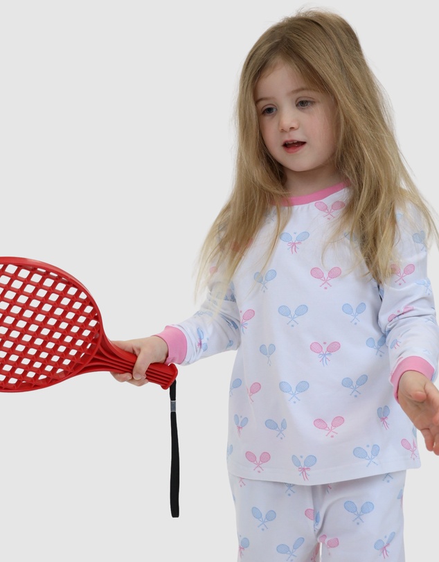 Sant And Abel - Kids Tennis Bows Long PJ Set