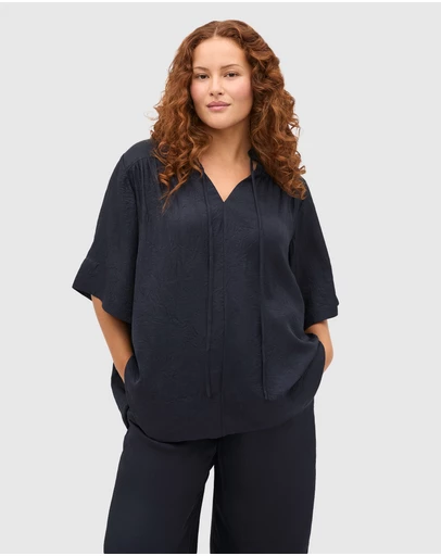 Seed Heritage - Textured Satin Blouse