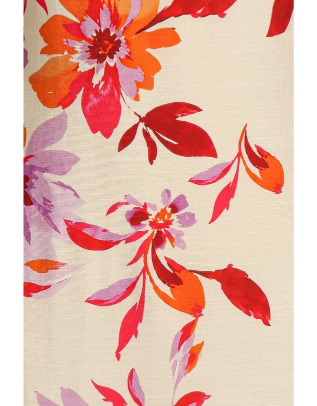 Petal & Pup - Carla One Shoulder Midi Dress - Orange Pink Floral