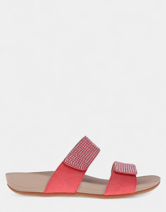 Mia Vita - Avoca Slide - Coral Rhinestone