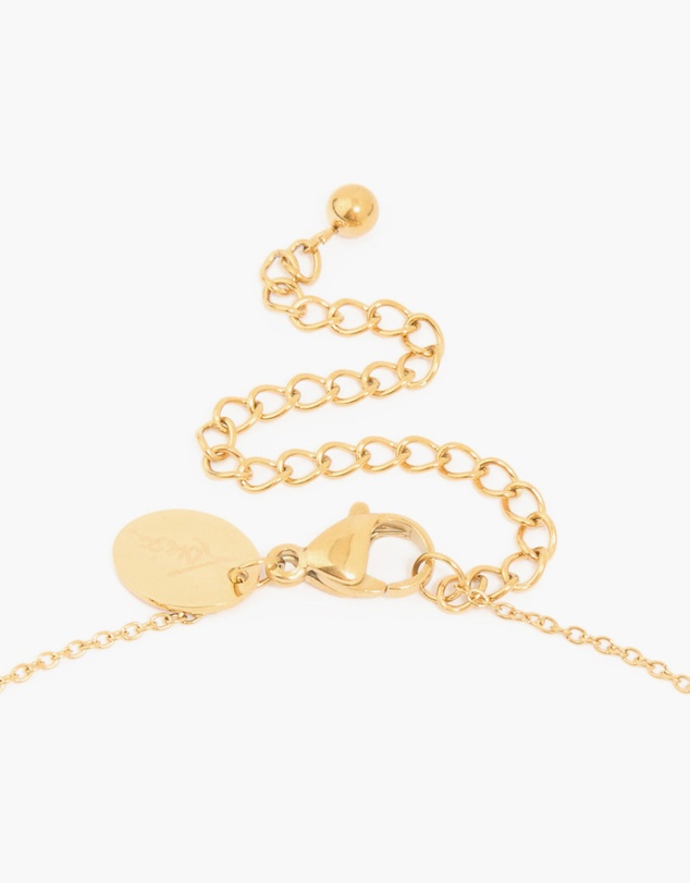 Lovisa - Waterproof Gold Plated Stainless Steel Looped Pendant Necklace