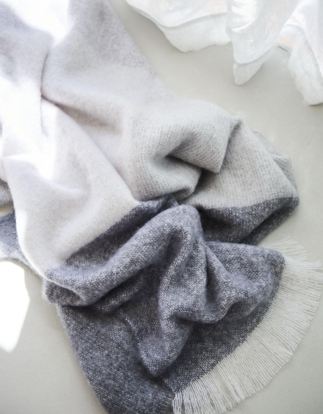 St Albans - Mohair Throw Ghost