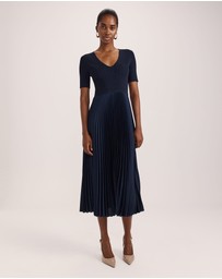 SABA - Vicky V Neck Mixed Media Dress