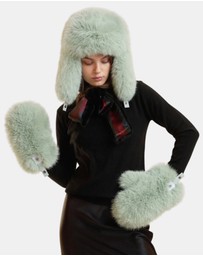 Cynthia Rowley - Faux Fur Oversized Mittens