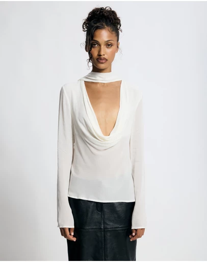 Lover - Morgana Cowl Scarf Neck Top