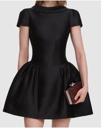 Self Portrait - Taffeta Collared Mini Dress