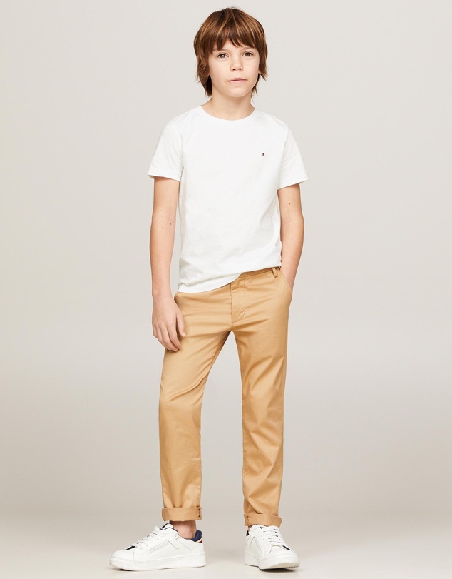 Tommy Hilfiger - Basic Crew Neck Short Sleeve Knit Tee - Kids