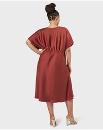 Pink Dusk by Curve Project - Wanting More Midi Dress