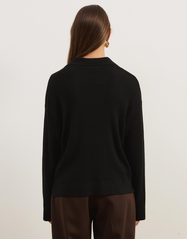 Atmos&Here - Eden Rib Collar Knit
