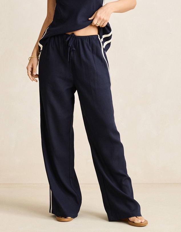 Rhythm - Contrast Linen Track Pants