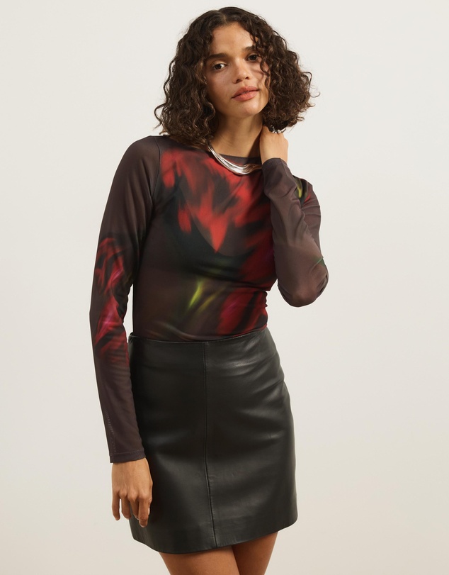Atmos&Here - Imogen Asymmetrical Mesh Top