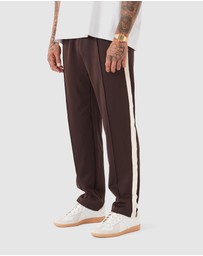 Zanerobe - Stitched Football Trackpant Dk Choc
