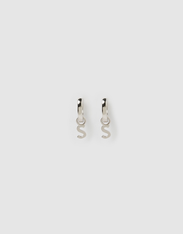 Izoa - Alphabet Letter S Huggie Earrings