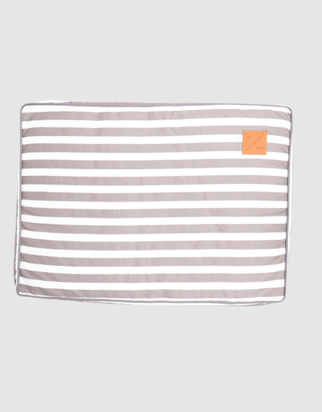 Mog & Bone - Classic Cushion Dog Bed - Latte Hampton Stripe Print