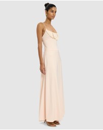 With Harper Lu - Frill Backless Maxi Dress