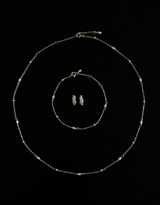 SAINT VALENTINE - Stars & Moons Necklace - Silver