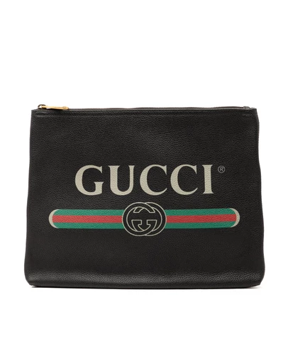 Pre-Loved by Azura Reborn - Pre-Loved Medium Leather Logo Portfolio Clutch