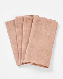 Aura Home - Vintage Pure Linen Napkin Set of 4