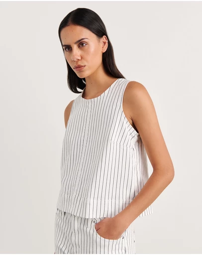 Jag - Billie Stripe Denim Top