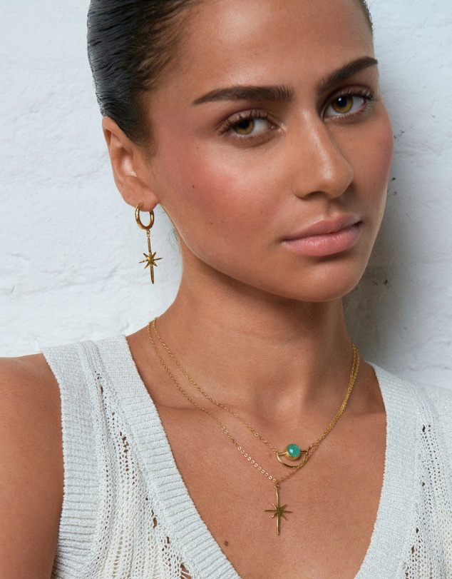 Ottoman Hands - Northern Star Hoop Earrings