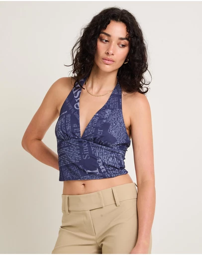 Insight - Newspaper Halter Top